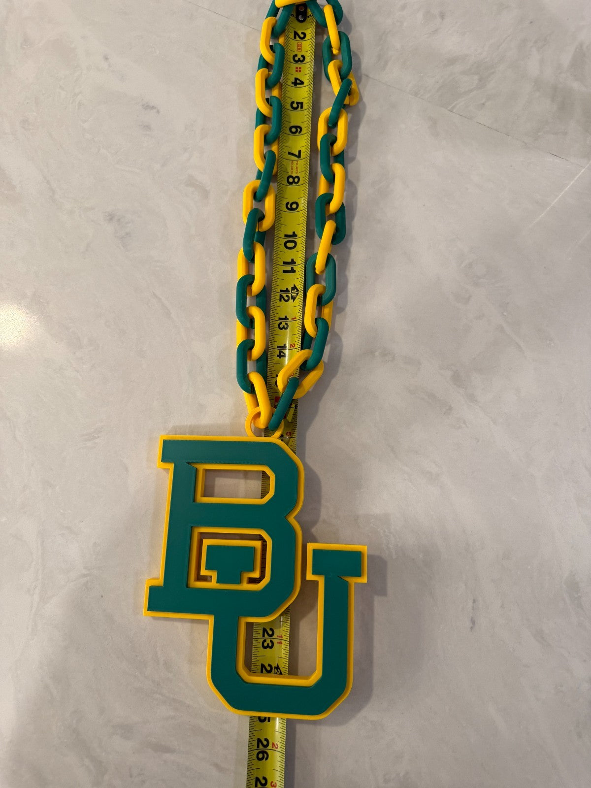 Baylor Bears Oversized Hype Chain - 3D Printed NCAA Fan Necklace - Sic 'Em Gear