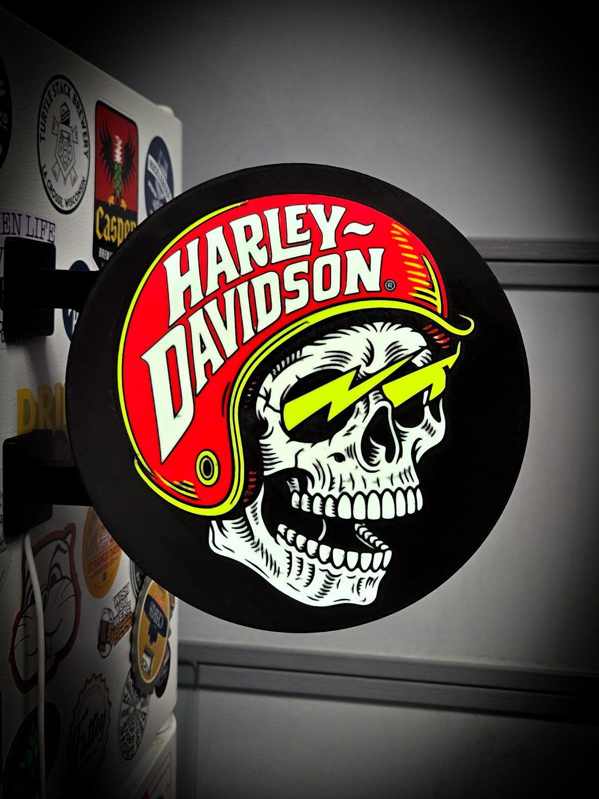 HARLEY-DAVIDSON RACING 12 Inch Light Box LED Sign 3D Printed Wall Decor Man Cave