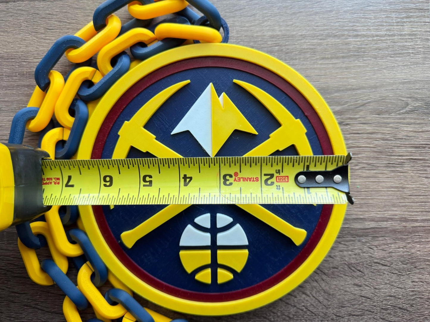 Denver Nuggets Logo Oversized Necklace, Pendant Chain