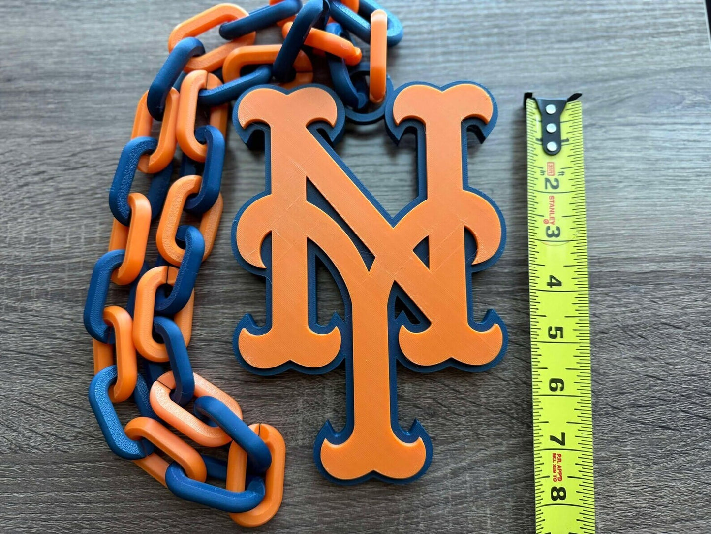 New York Mets 3D Printed Hype Chain, Sports Necklace [Made To Order]