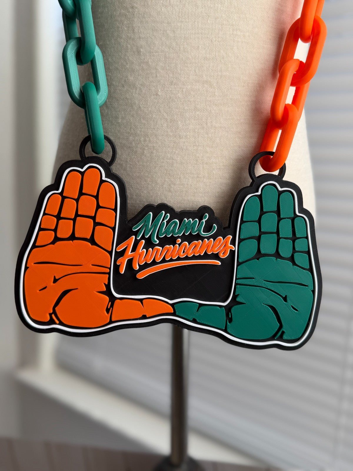 University of Miami Hurricanes - Throwing Up The U Oversized Cain Pendant