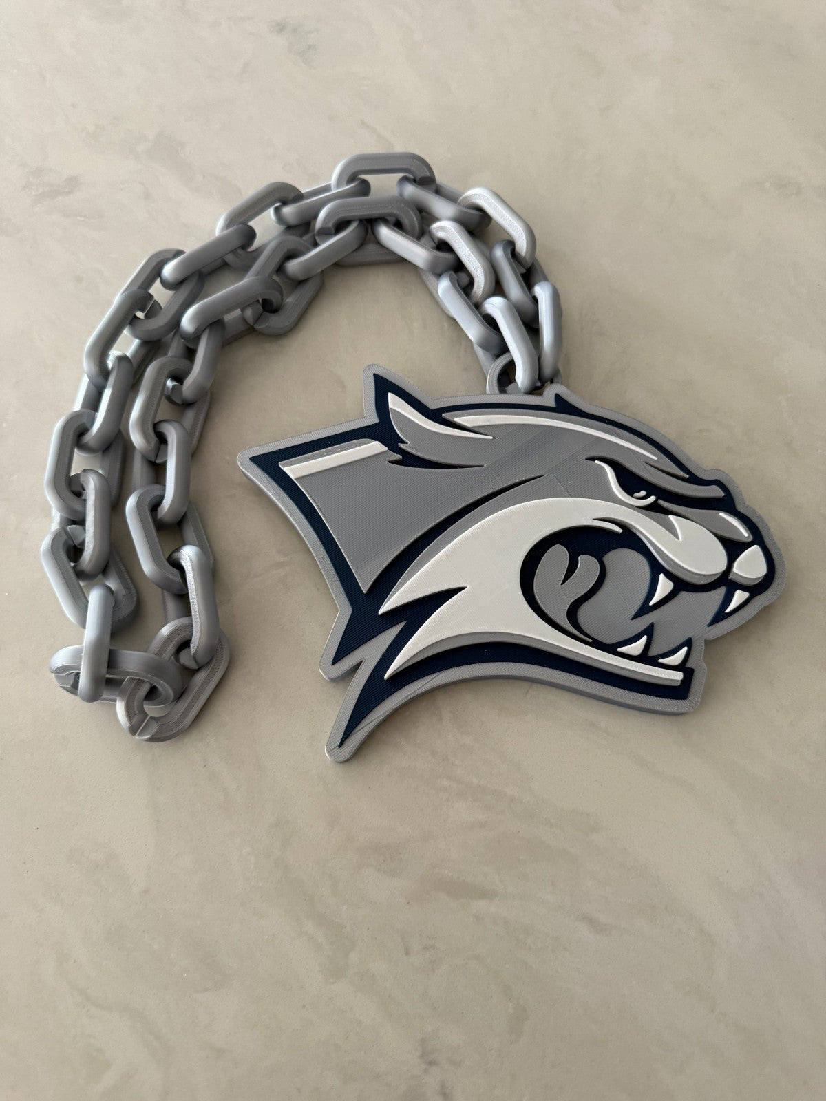 New Hampshire Wildcats Oversized Logo Necklace, Hype Chain Handmade 3D Printed