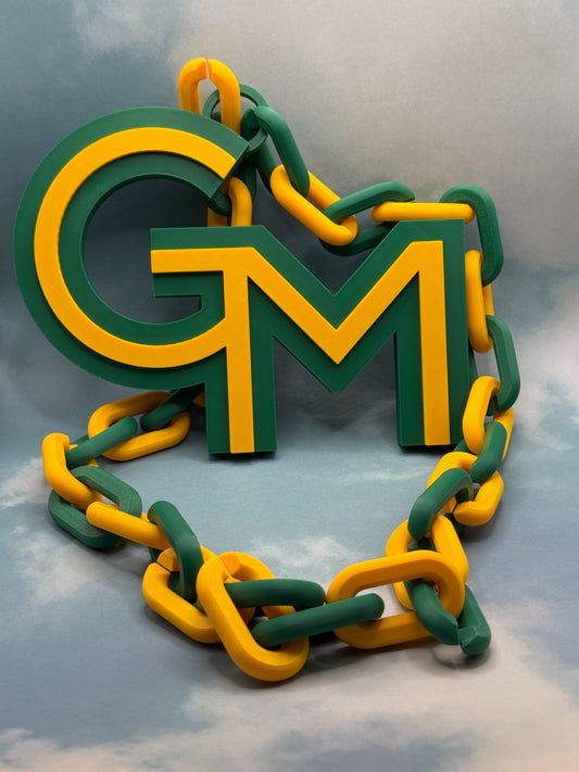 George Mason Patriots Oversized Necklace Turnover Hype Chain HandMade 3D Printed