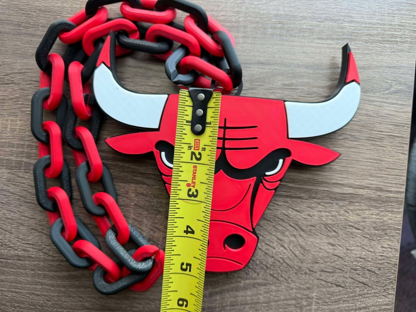Chicago Bulls Logo Oversized Necklace, Hype Chain [Made To Order]