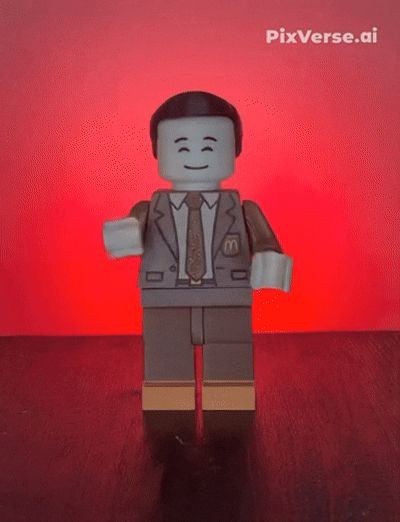 Executive Brick figure 8 inches tall 3D Printed Lego Inspired