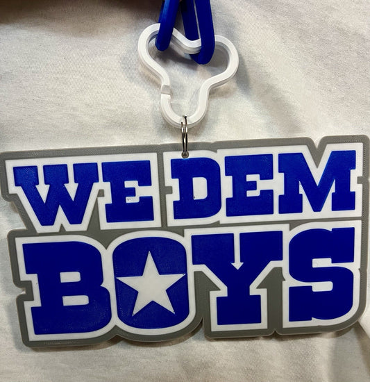 We Dem Boys XL Cowboys SQUARE 3D Printed Chain 42 inch Long,Necklace (PLA+)