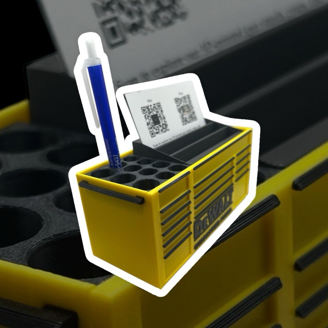 DEWALT Workbench Toolbox Business Cards And Pen Holder-