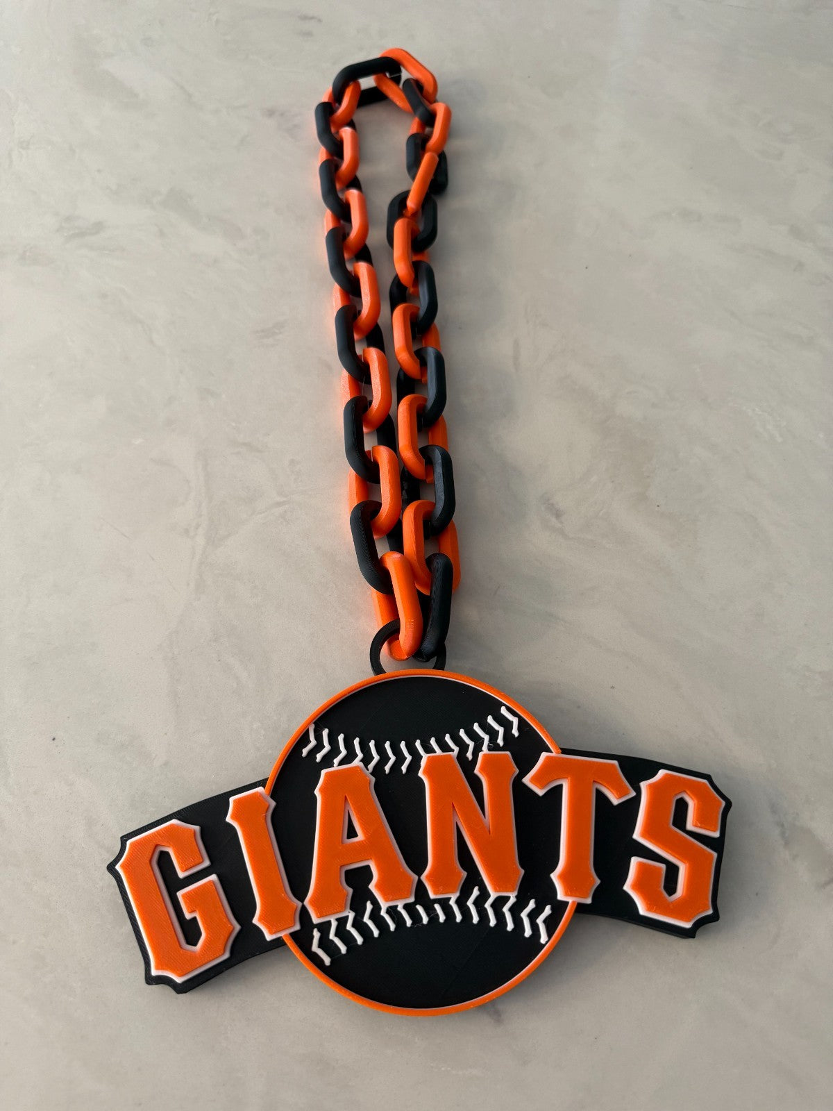 San Francisco Giants Blackout Edition Oversized Hype Necklace & Chain