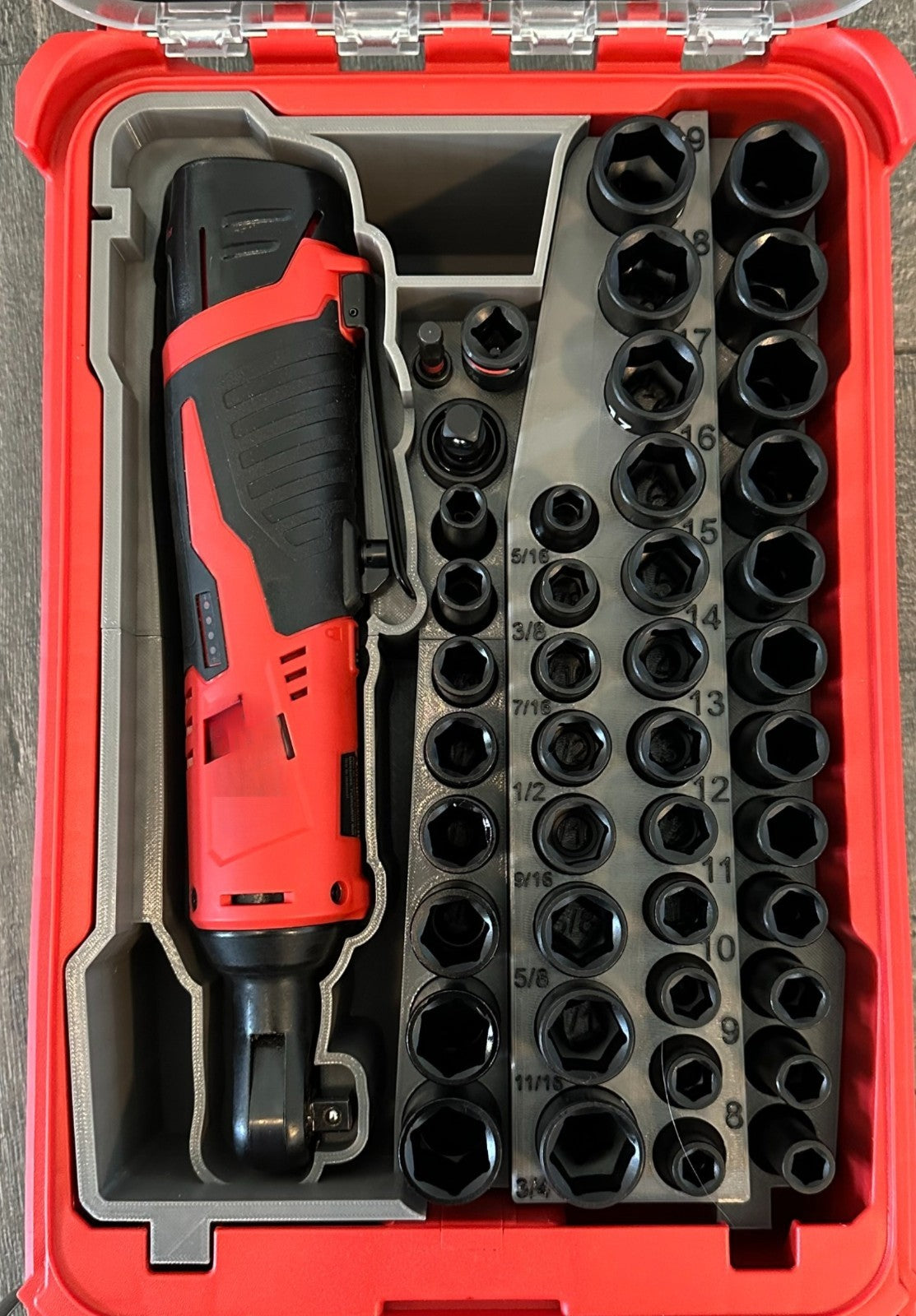 Insert for Milwaukee Packout and M12 Cordless 3/8" Ratchet (Insert Only)