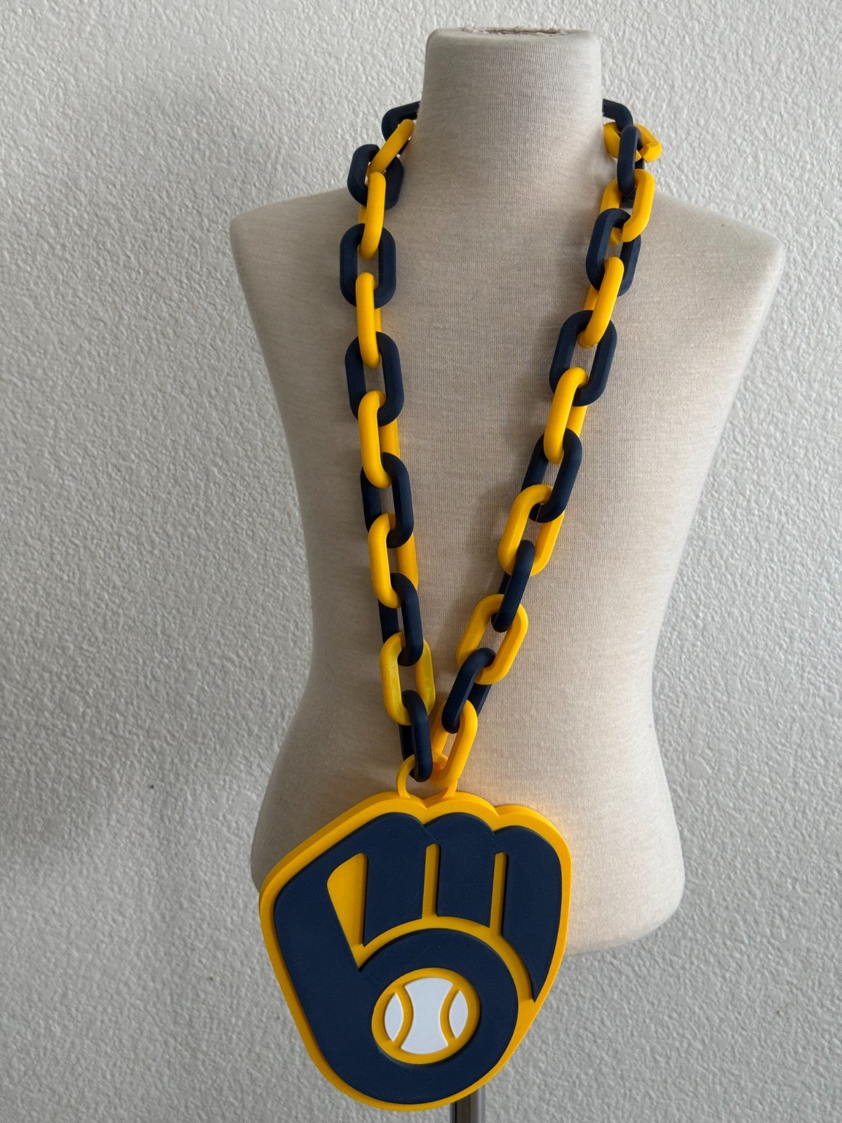 Milwaukee Brewers Oversized Logo Necklace, Pendant