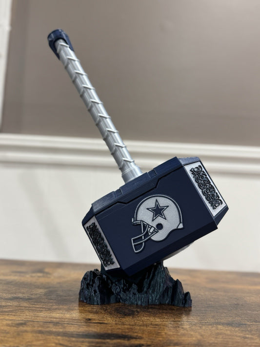 13”  Cowboys Thor Hammer Decoration NFL football Gifts Man Cave Desk Office