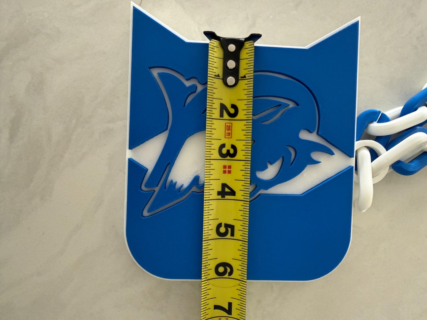 Duke Blue Devils Oversized Fan Necklace & Chain