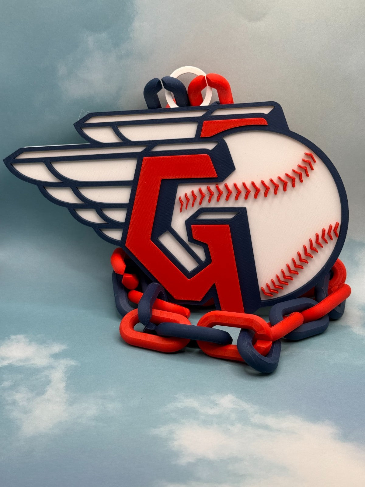 Cleveland Guardians Oversized Logo Necklace Fan Chain