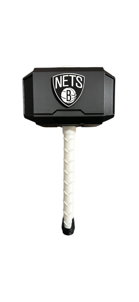 Brooklyn Nets NBA Mjolnir Thor's Hammer. Life Size  3D Printed Fan Art. Thor
