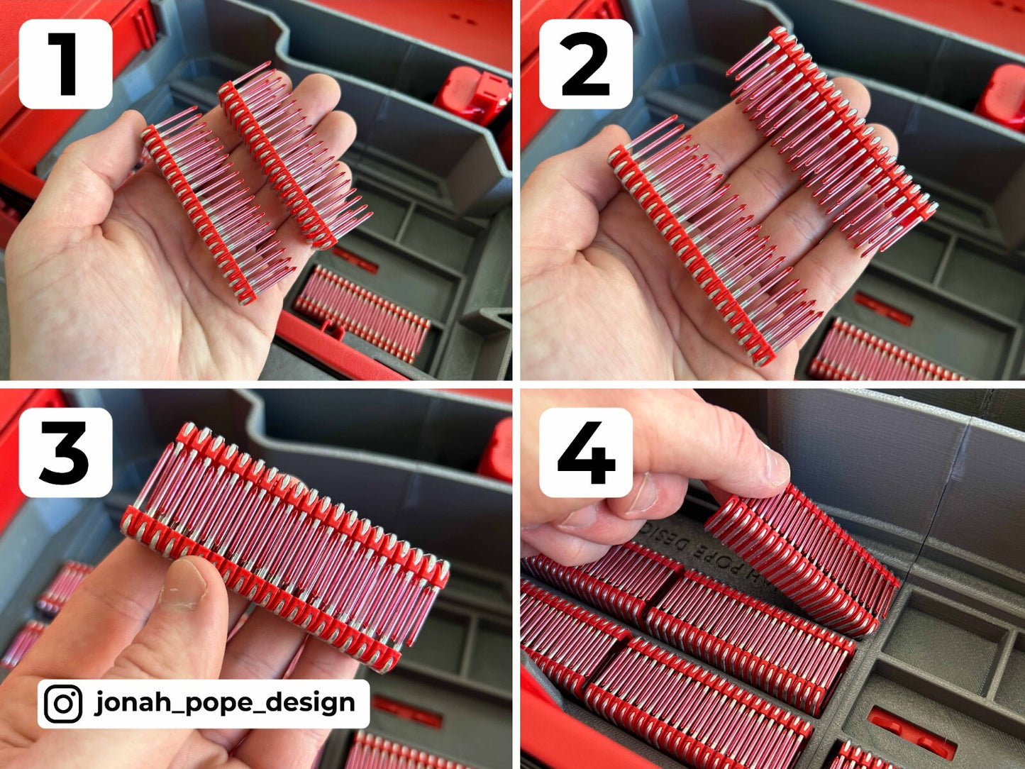 Milwaukee Packout Tool Box Drawer Insert for M12 Cable Stapler (Insert Only)
