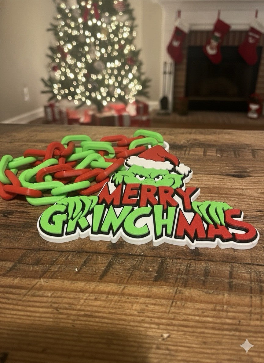 Grinch Christmas Extra Large Chain Necklace