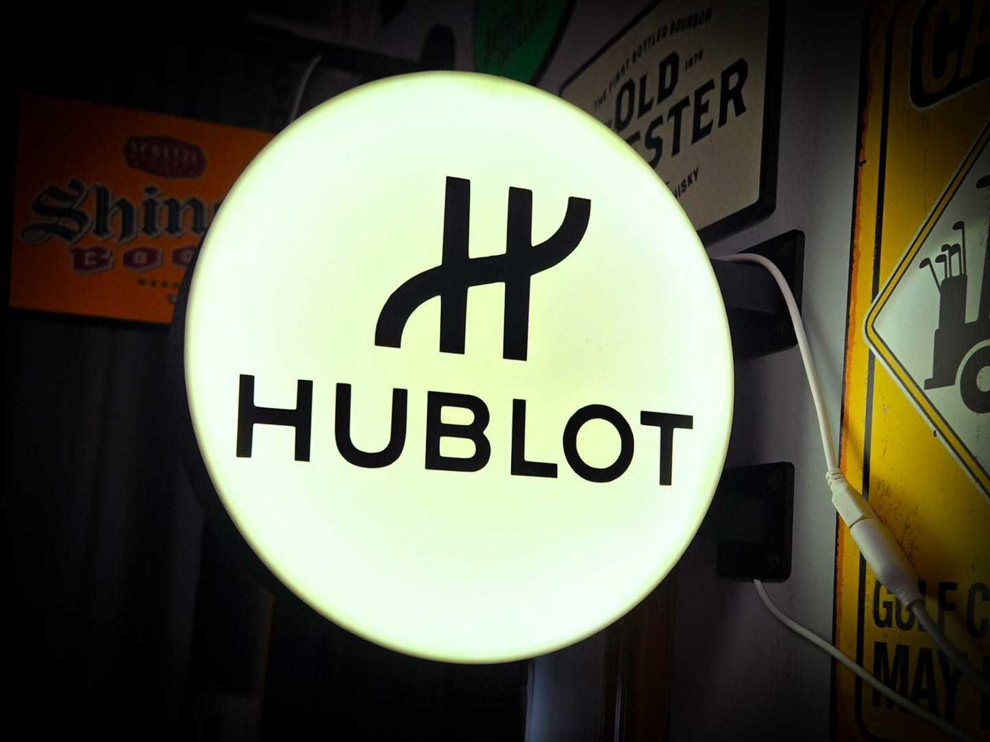 HUBLOT 12 Inch Light Box LED Sign 3D Printed Wall Decor Man Cave Garage