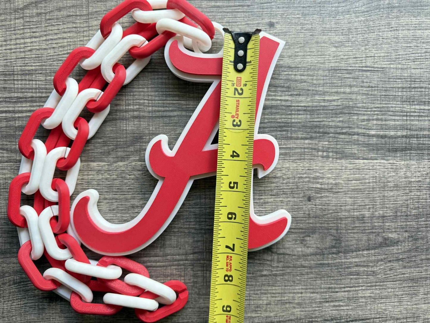 Alabama Crimson Tide Logo Oversized Necklace, Pendant Chain