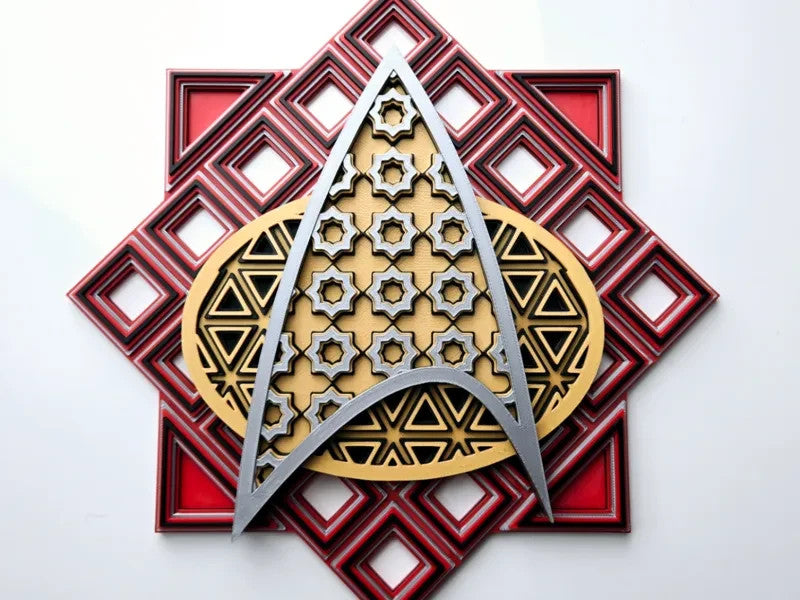 Star Trek Wall Art Or Display 3D printed Grid Mosaic