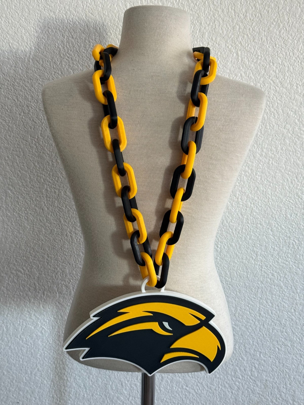 Southern Miss Golden Eagles Logo Oversized Necklace Hype Chain Handmade 3D