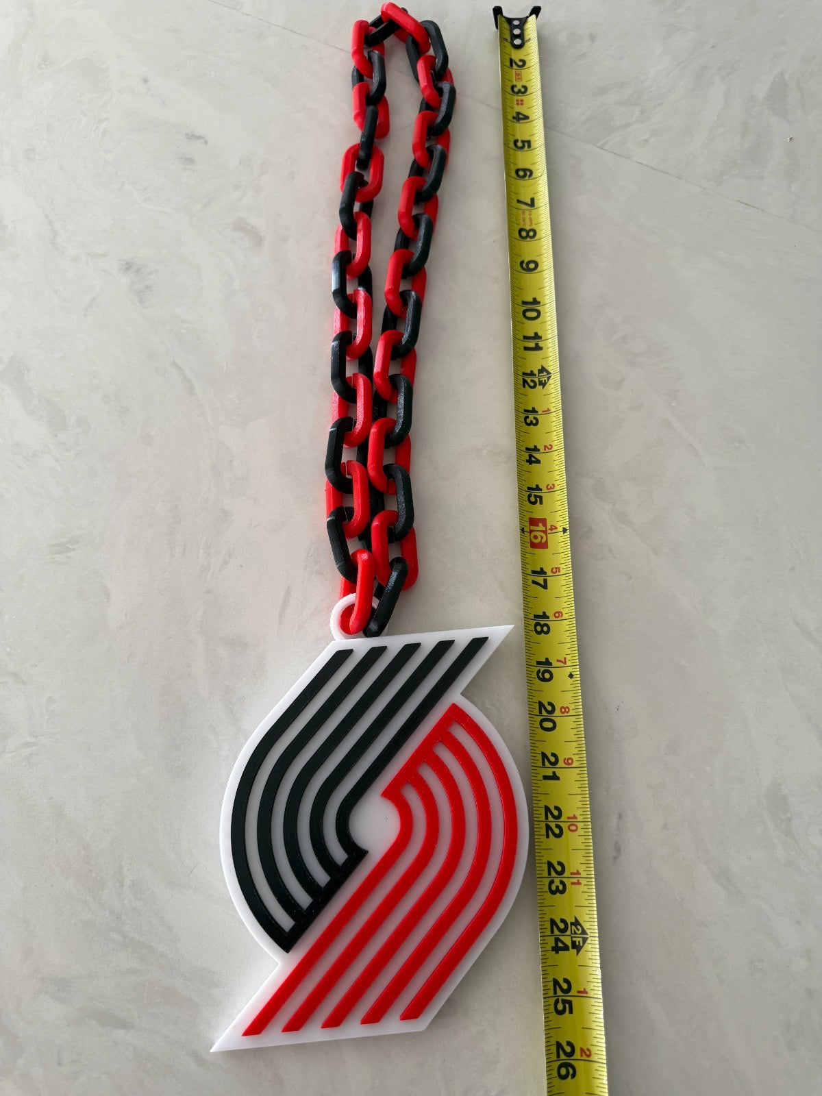 Portland Trail Blazers Oversized Necklace Fan Pendant 3D Printed