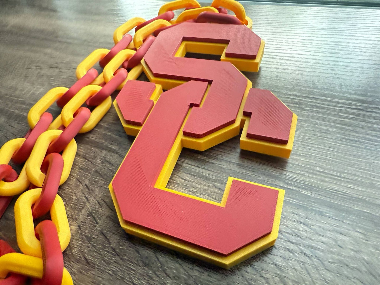USC Trojans Logo Oversized Necklace, Hype Chain [Made To Order]