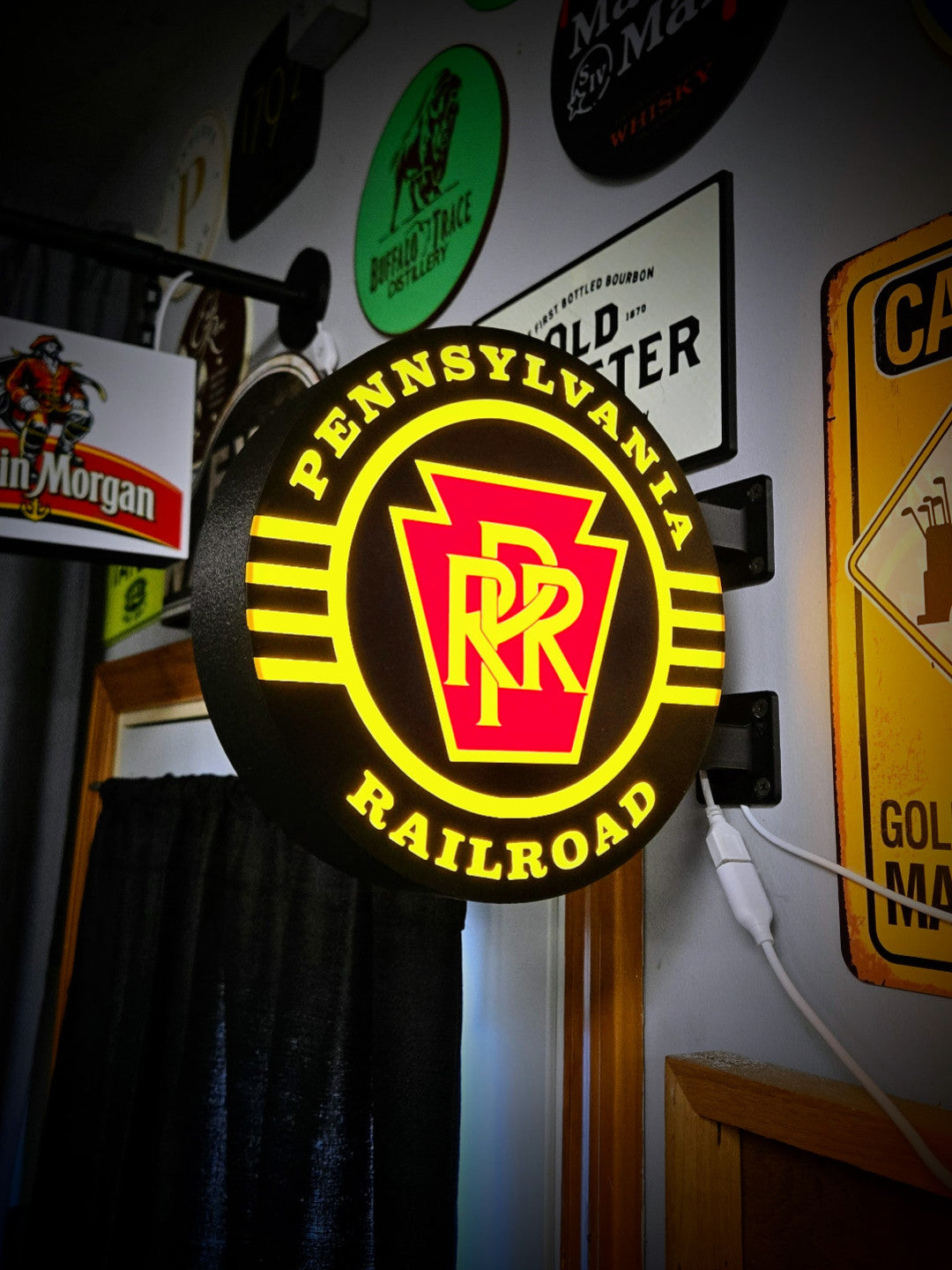 Pennsylvania Railroad 2-Sided LED Light 12 Inch Light Box LED Sign Wall Decor
