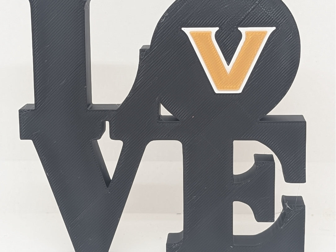Vanderbilt University Commodores Love Park Sign 3D Printed Wall Sign