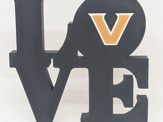 Vanderbilt University Commodores Love Park Sign 3D Printed Wall Sign