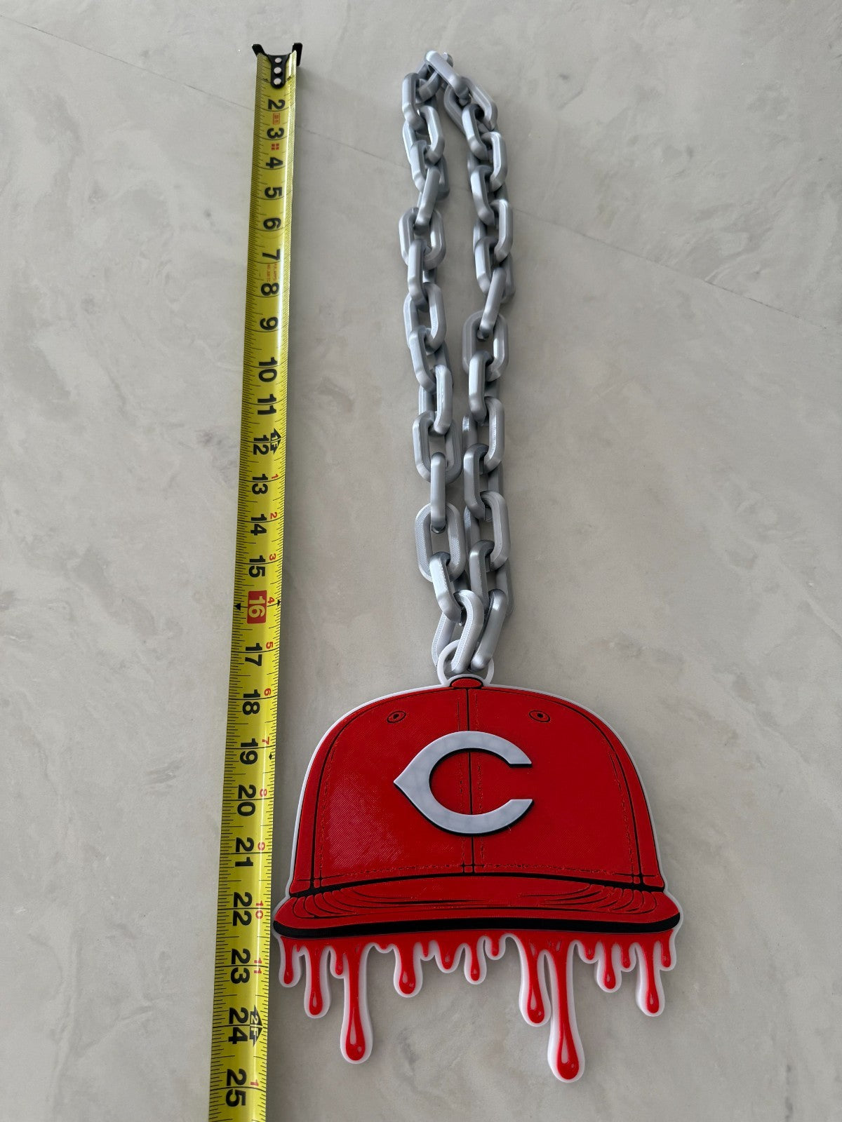 Cincinnati Reds Drip Baseball Cap Hype Chain Hand Made 3D Printed