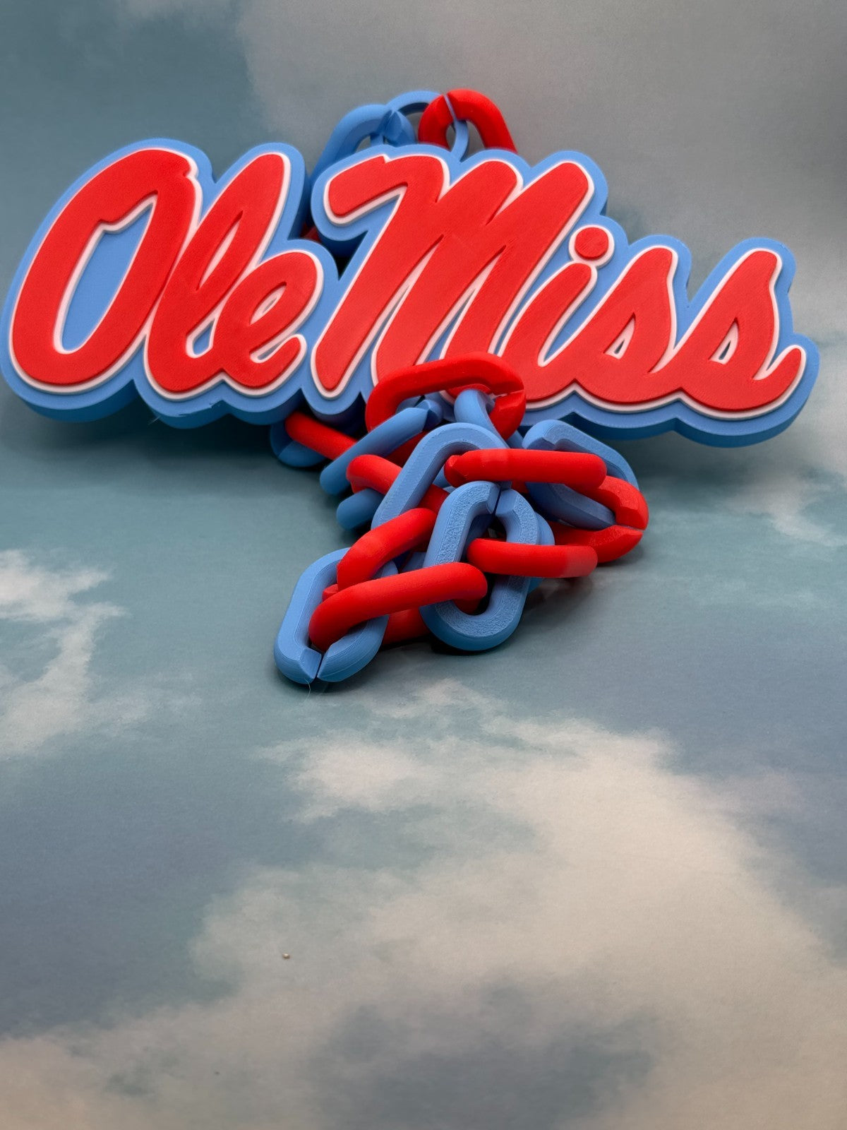 Ole Miss Rebels Logo Oversized Necklace & Chain