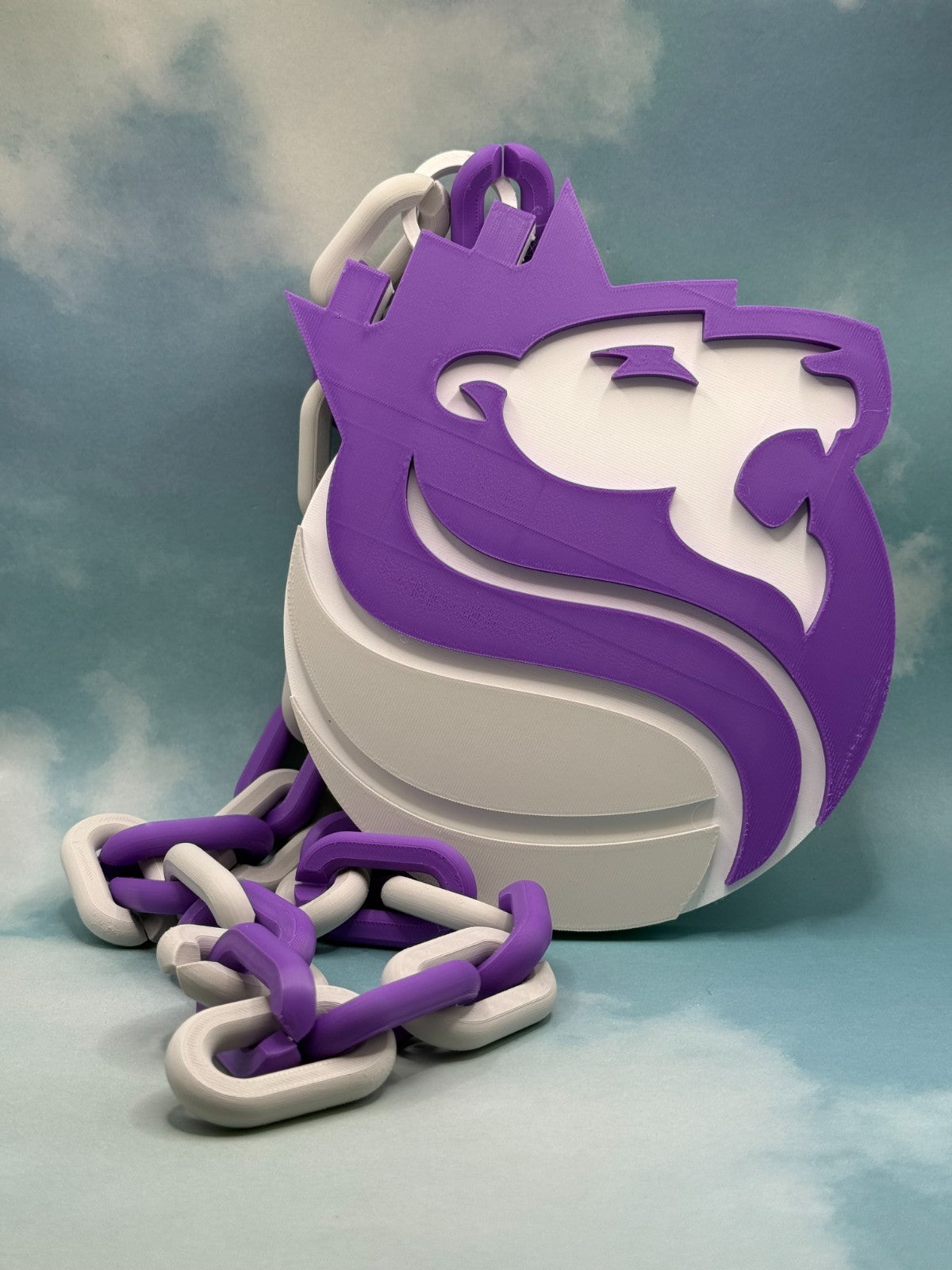 Sacramento Kings Oversized Necklace Pendant Turnover Chain handmade 3D Printed