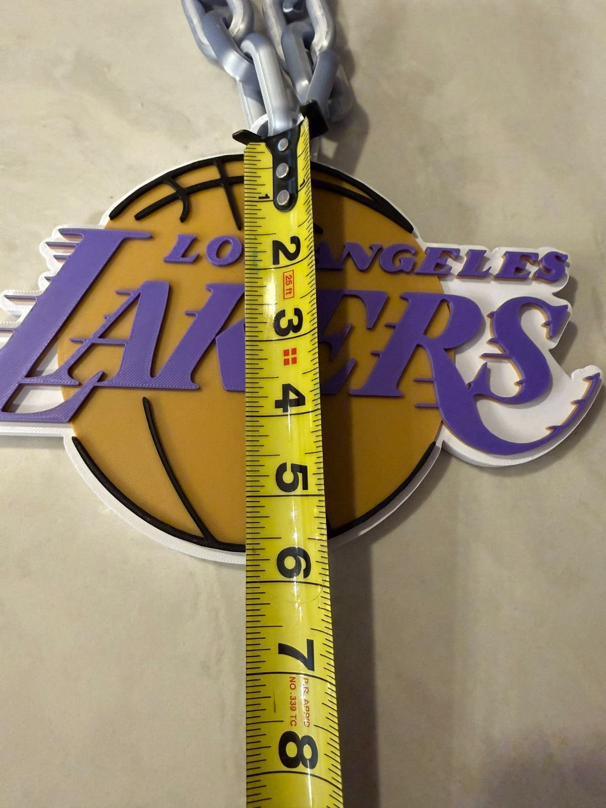 Los Angeles Lakers Fan Oversized Necklace, Hype Chain “Obsession.”