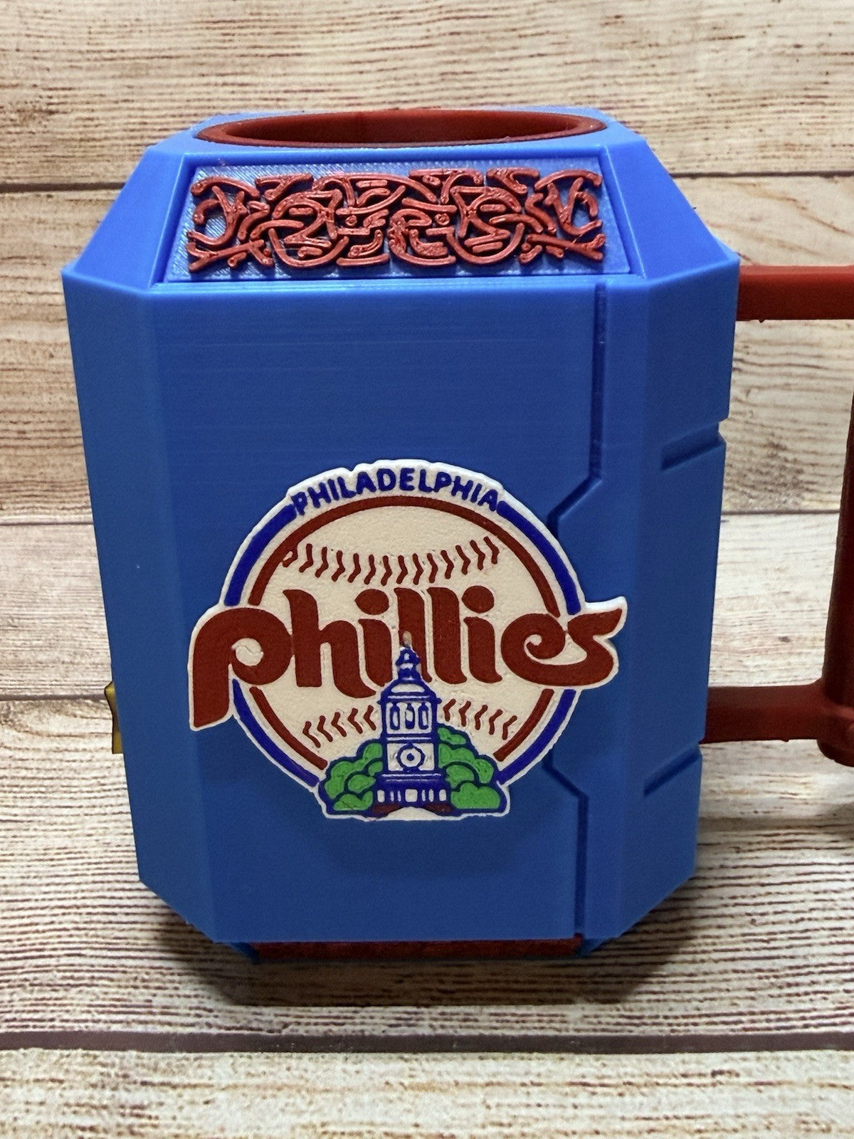 Philadelphia Phillies Retro Mjolnir Inspired Drink Koozie Thor’s Hammer