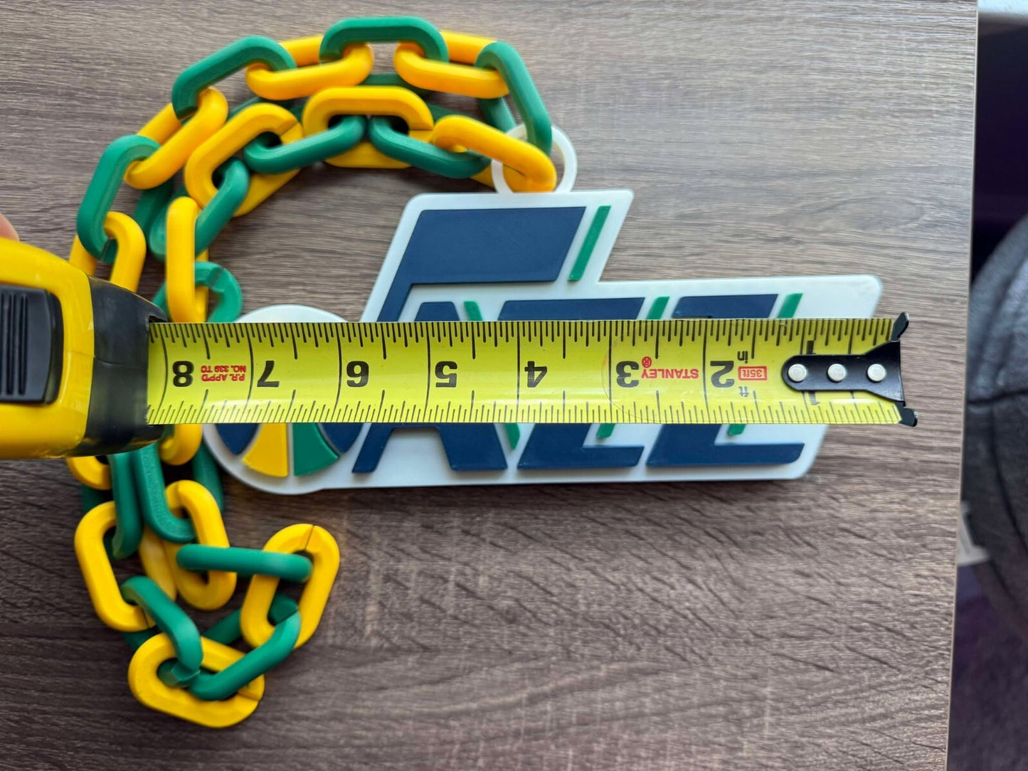 Utah Jazz Oversized Necklace, Pendant Chain