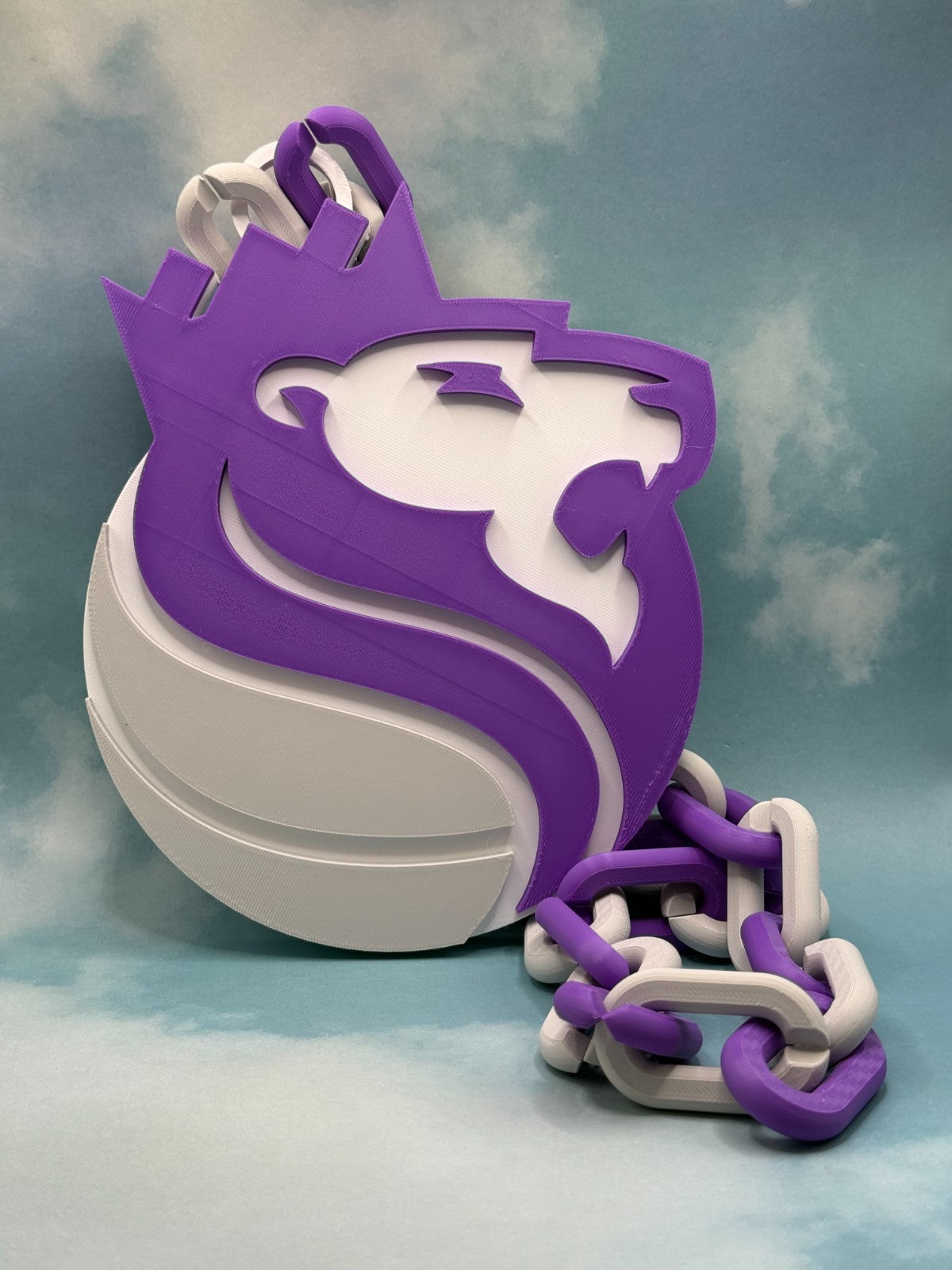 Sacramento Kings Oversized Necklace Pendant Turnover Chain handmade 3D Printed