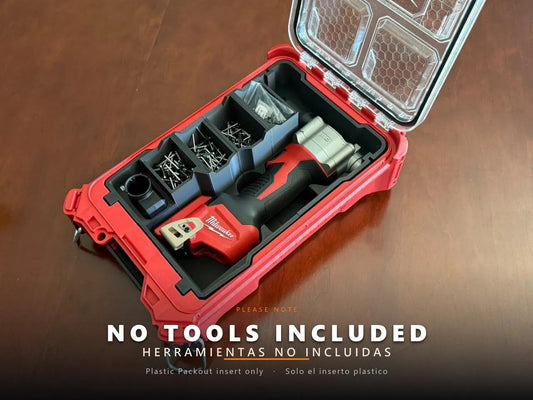 3D Printed Packout Insert For M12 Rivet Gun With Stem Catch And 8 Rivet Bins