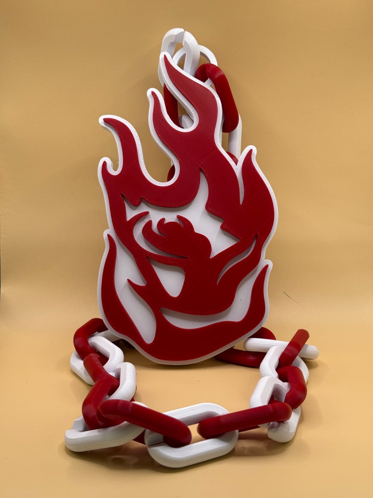 Portland Fire Oversized Logo Necklace, Hype Chain WNBA Handmade 3D Printed