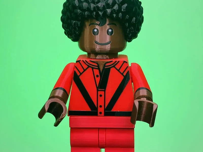 Michael Jackson Brick Figure 8 inches tall 3D Printed Lego Inspired