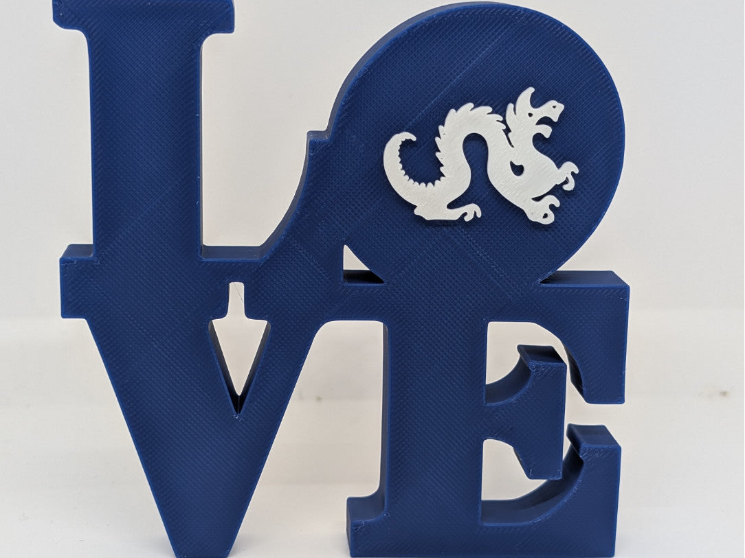 Drexel University Dragons Love Park Sign 3D Printed Wall Sign