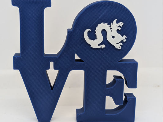 Drexel University Dragons Love Park Sign 3D Printed Wall Sign