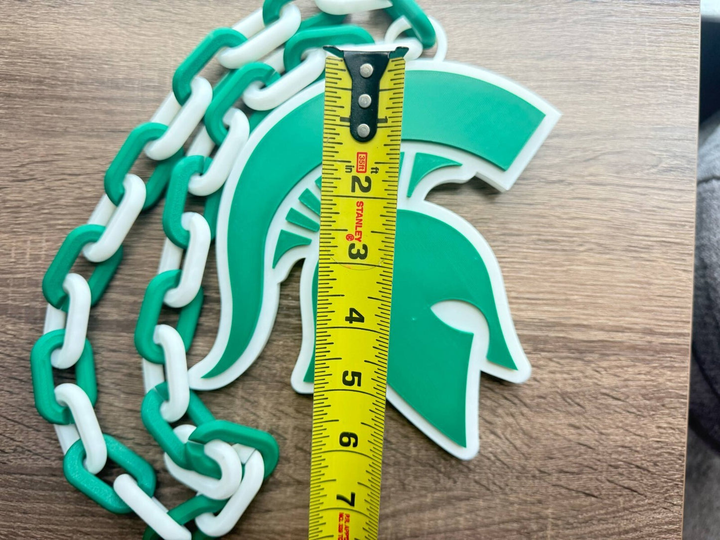 Michigan State Spartans Oversized Necklace, Pendant Chain Sports Chain