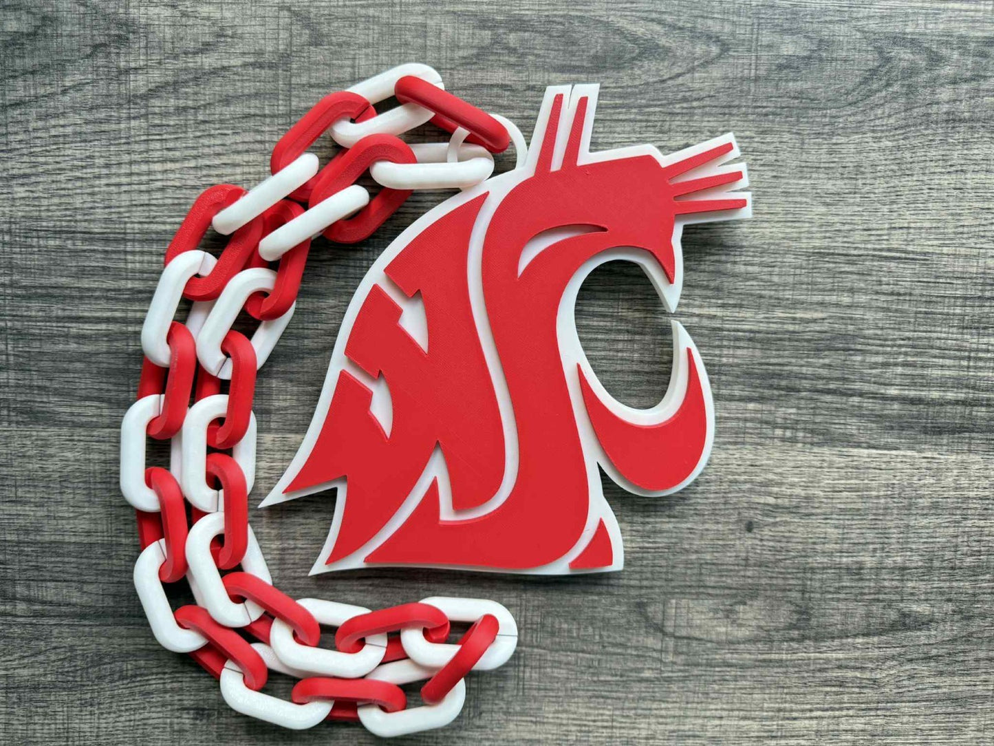 Washington State Cougars Logo Oversized Necklace, Hype Chain [Made To Order]