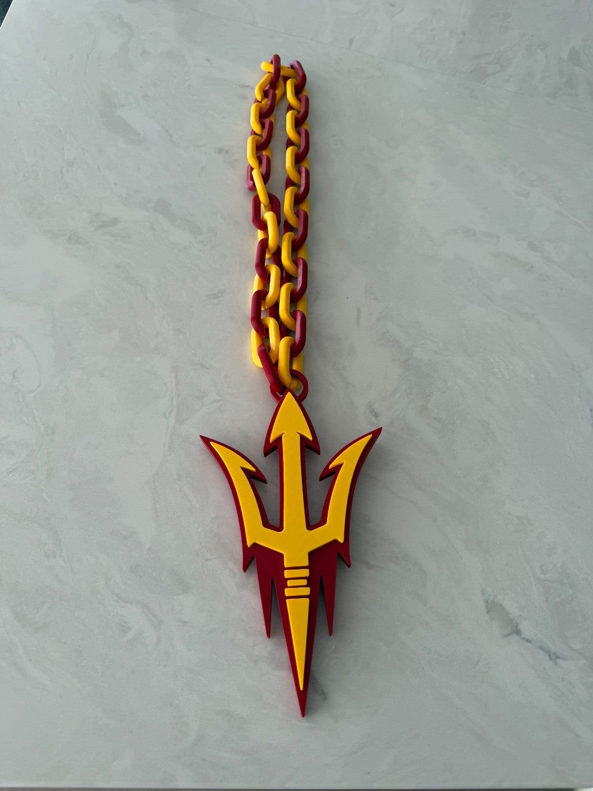 Arizona State Sun Devils Oversized Necklace, Chain "Fear The Fork"