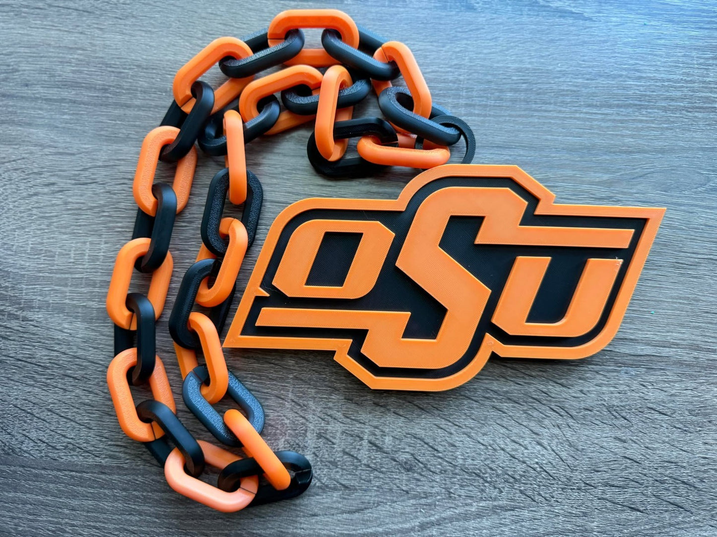 Oklahoma State Cowboys Oversized Necklace, Pendant Chain