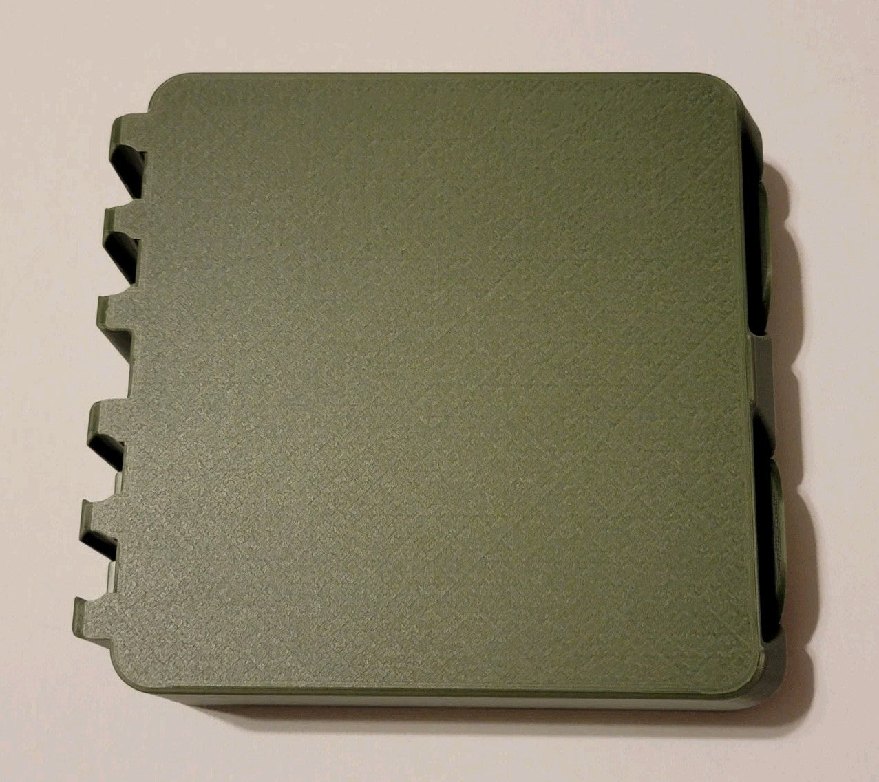 38 Special Ammo Box Snap Lock 100 rd 3D Printed Large Can Olive Green Gold Pla