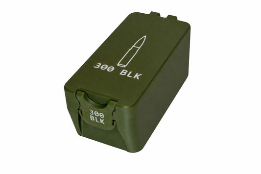 300 Blackout Ammo Box – 50 Rounds - Snap Close Storage Box | Fully Customizable