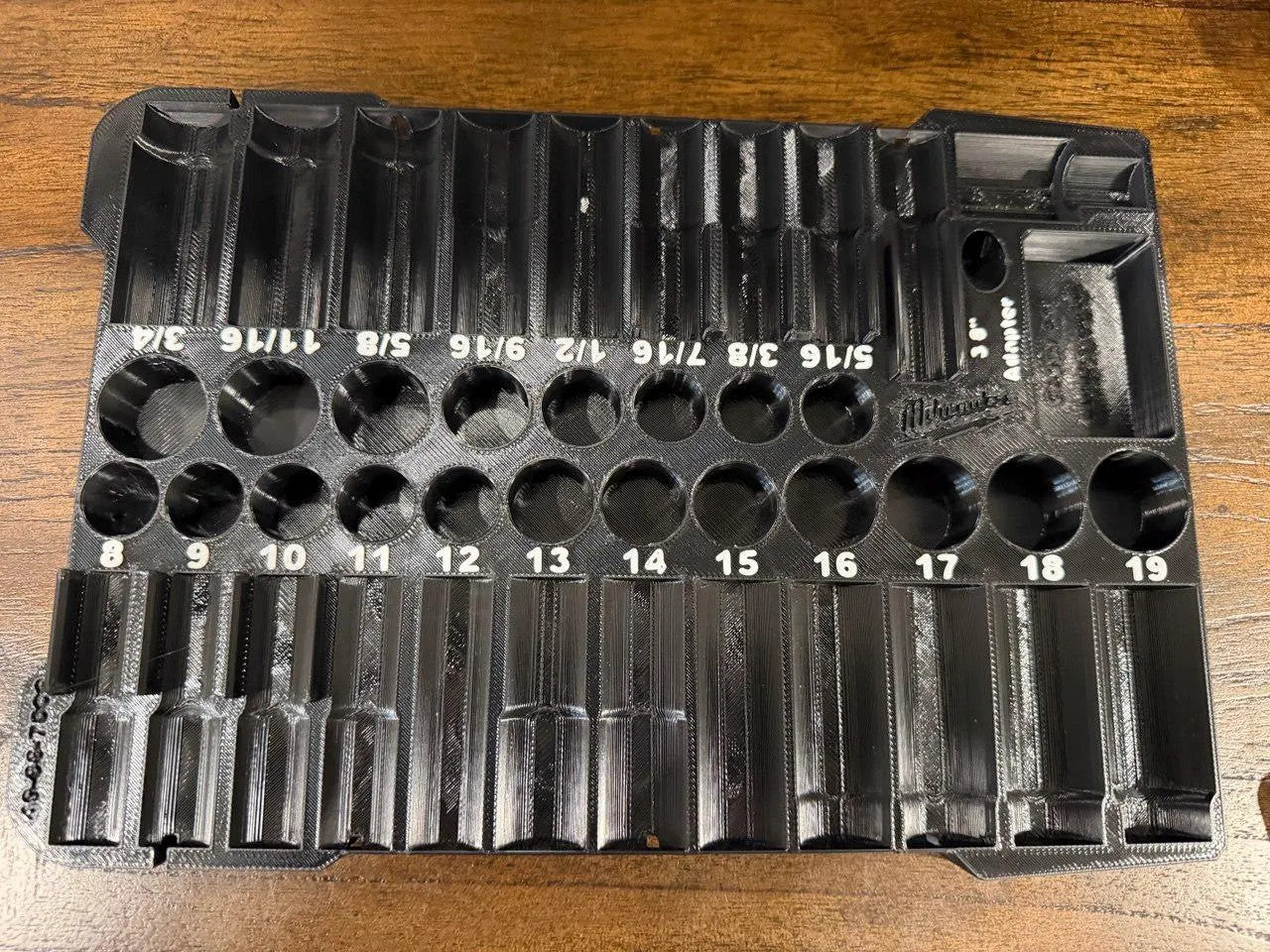 3D Printed Impact Socket Organizer For Packout, PETG Tool Storage Insert