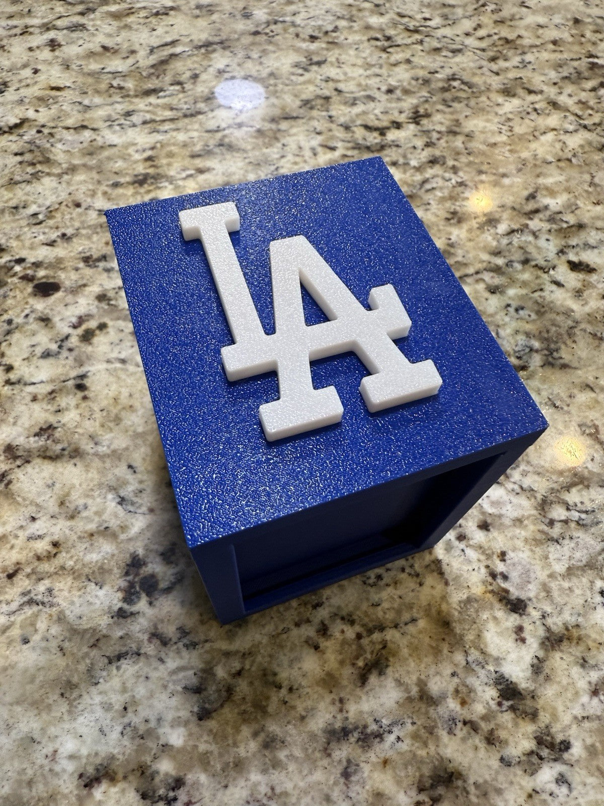 Los Angeles Dodgers Top Loader Box Fits 45 Top Loaders. Blue box white logo.