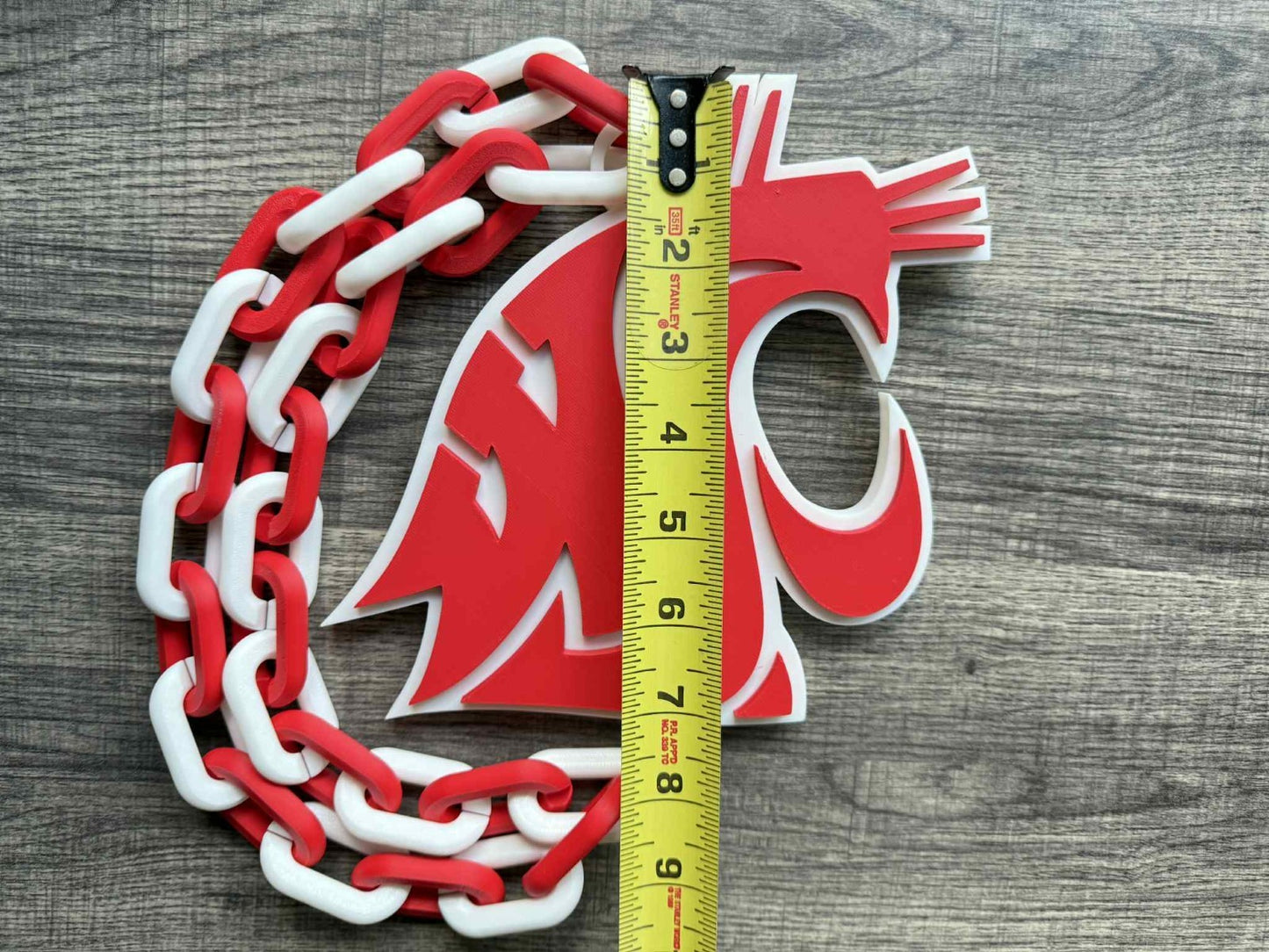 Washington State Cougars Logo Oversized Necklace, Hype Chain [Made To Order]